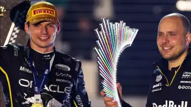 Max Verstappen dan Gianpiero Lambiase