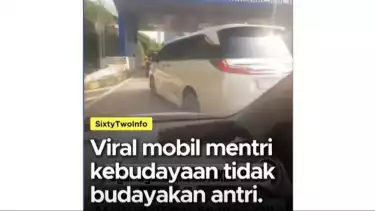 Mobil Pelat RI 25 Terobos Antrean Gerbang Tol