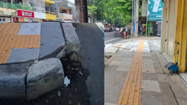 Revitalisasi Trotoar di Kota Probolinggo Disorot, Kualitas Buruk Biaya Rp40 Miliar