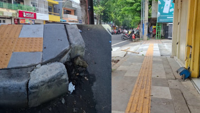 Revitalisasi Trotoar di Kota Probolinggo Disorot, Kualitas Buruk Biaya Rp40 Miliar