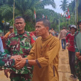 TNI AD dan Kementerian PU Rampungkan Jembatan Bailey di Aceh Utara