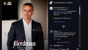 Wow! Belum Genap 24 Jam Jadi Pelatih Timnas Indonesia, Instagram John Herdman Meledak 76 Ribu Followers dan Centang Biru