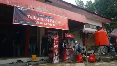 Telkomsel Operasikan Posko Layanan Siaga di Kuala Simpang, Aceh Tamiang
