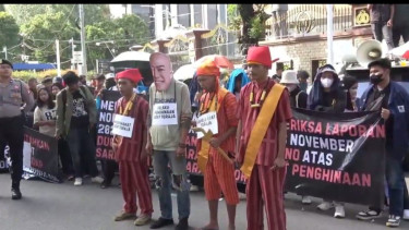 Mahasiswa Gelar Demo Tuntut Bareskrim Polri Usut Tuntas Dugaan Kasus SARA Pandji Pragiwaksono