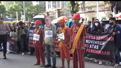 Mahasiswa Gelar Demo Tuntut Bareskrim Polri Usut Tuntas Dugaan Kasus SARA Pandji Pragiwaksono