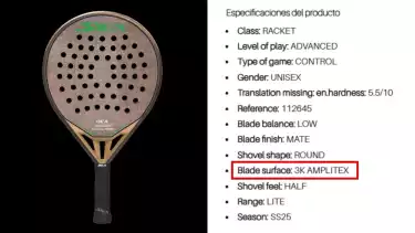 Raket padel Siux Gea