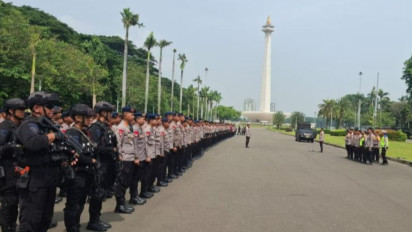 Hari ini, Ratusan Personel Gabungan Diterjunkan Amankan Demo Buruh di Gedung DPR