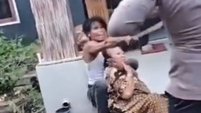 Menegangkan! Detik-detik Pria di Kota Pinang Sandera Lansia Pakai Sajam Usai Kepergok Mencuri