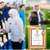 Gubernur Khofifah Terima Tanda Kehormatan Satyalancana Wira Karya dari Presiden Prabowo