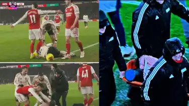 Bek muda Liverpool, Conor Bradley, cedera hingga ditandu saat hadapi Liverpool