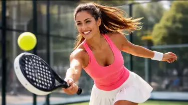 Ilustrasi bermain padel