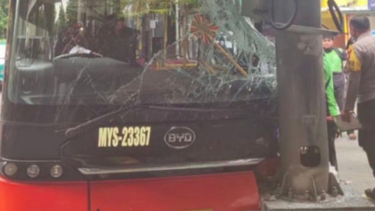 Bus TransJakarta Hantam Tiang di Pasar Minggu, Manajemen akan Beri Sanksi Tegas Kepada Pihak yang Lalai