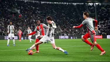 Penyerang Juventus Kenan Yildiz di laga kontra Cremonese