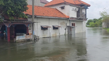 Banjir Luapan Sungai Bengawan Njero di Lamongan Meluas,1.840 Rumah Warga Terendam