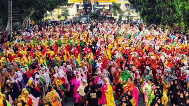 Tari Zapin Massal dengan 6.000 Penari di Riau Ukir Rekor MURI