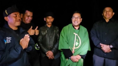 Berlangsung di Teras 5, Misa Awal Tahun di Gunung Padang Berlangsung Khidmat