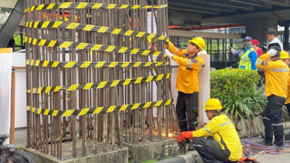 109 Tiang Monorel di Rasuna Said Selesai Dibongkar, Pemprov Jakarta Mulai Bangun Trotoar hingga Taman