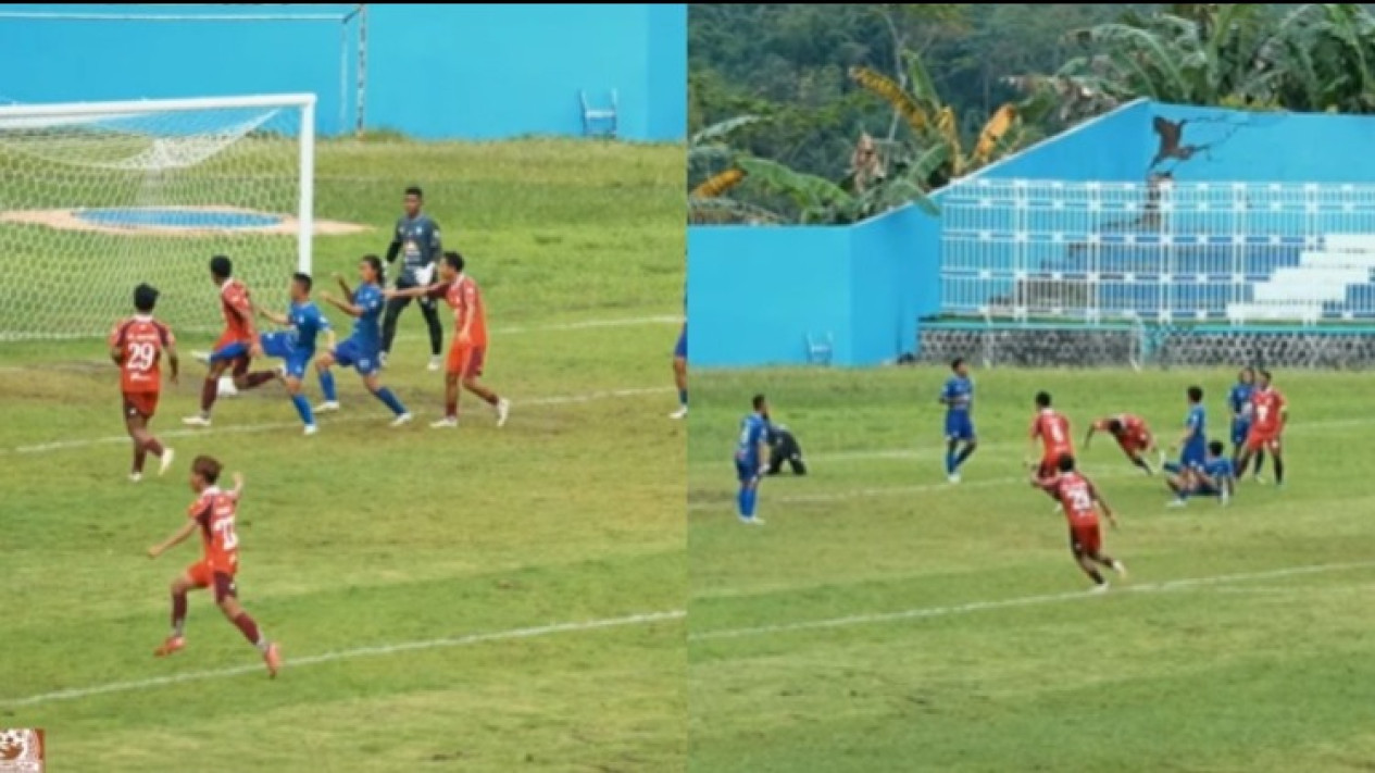 Viral, Pemain Liga 4 Dijegal hingga Dikejar Lawan saat Ingin Selebrasi Gol
            - galeri foto