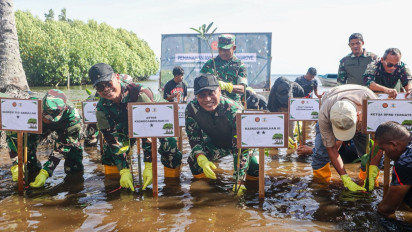 Kogabwilhan III Tanam 1.000 Pohon Mangrove sebagai Langkah Antisipasi Iklim