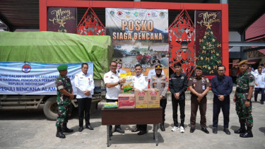BNPP Salurkan Bantuan untuk Korban Banjir di Kabupaten Landak Kalbar