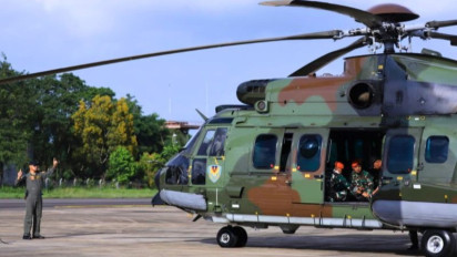 Bantu Pencarian Pesawat ATR 400 di Maros, TNI AU Terjunkan Helikopter H225M Caracal