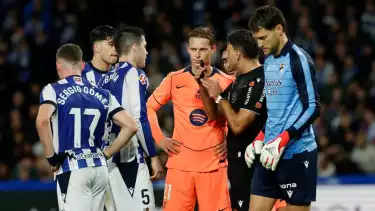 Frenkie de Jong di laga Barcelona kontra Real Sociedad