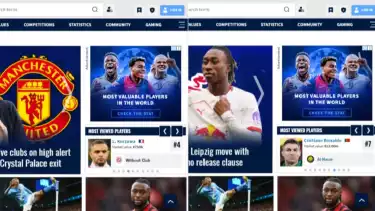 Layvin Kurzawa dan Cristiano Ronaldo di Situs Transfermarkt