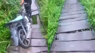 Jembatan rusak di Subang