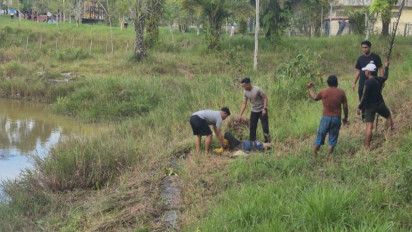 Detik-Detik Menegangkan Polisi Duel Lawan Buaya 3 Meter Demi Selamatkan Nyawa Seorang Ibu di Tarakan