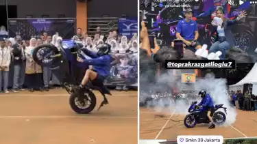 Toprak Razgatlioglu Freestyle di SMKN 39 Jakarta