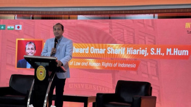 Universitas Jayabaya Selenggarakan International Law Seminar 2026, Wamen Edward Omar Sharif Beri Materi Soal Sistem Penegakan Hukum
