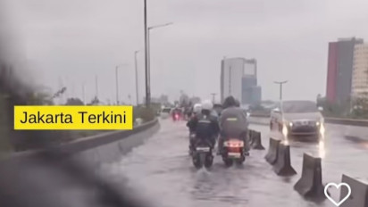 Hujan Deras Sebabkan Banjir di Daan Mogot hingga Flyover Pesing, Lalu Lintas Arah Grogol Tersendat