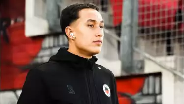 Penyerang Timnas Indonesia Miliano Jonathans di Excelsior