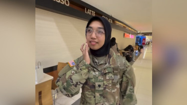Viral WNI Perempuan Berhijab Jadi Tentara AS, Begini Ceritanya