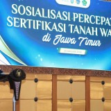 Gubernur Khofifah Tegaskan Komitmen Percepat Sertifikasi Tanah Wakaf