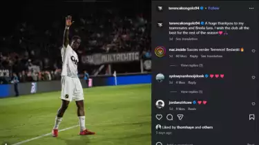 Pemain Persib Bandung Thom Haye like unggahan Terence Kongolo