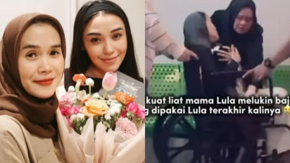 Menyayat! Ibu Lula Lahfah Peluk Baju Terakhir Sang Anak, Tak Kuasa Berdiri dan Tahan Tangis