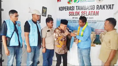Imbas PP No  39 Tahun 2025, Koperasi Tambang Rakyat Solok Selatan Resmi Didirikan