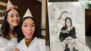 Lula Lahfah dan Kakak Laura Anna, Greta Irene