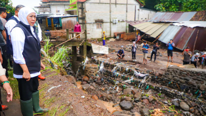 Gubernur Khofifah Tangani Banjir di Situbondo, Cepat dan Terpadu