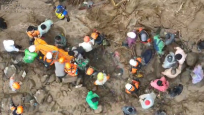 Dua Polisi Polsek Cisarua Gugur Saat Bertugas ke Lokasi Longsor Cisarua Bandung Barat