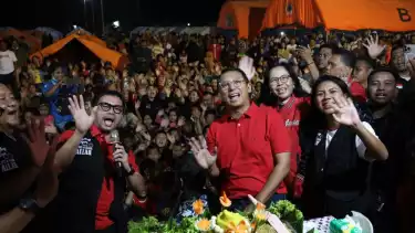 Natal Nasional PDI Perjuangan Hadir Bersama Warga Terdampak Bencana