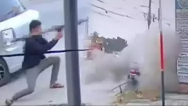 Mobil Land Cruiser Wali Kota Shariff Aguak utuh setelah ditembak RPG