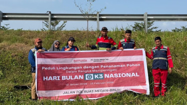 Tol Medan–Binjai Dorong Program Tol Hijau, 4.000 Pohon Ditanam Sepanjang 2025