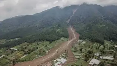Lokasi Longsor di Desa Pasirlangu, Kecamatan Cisarua, Kabupaten Bandung Barat