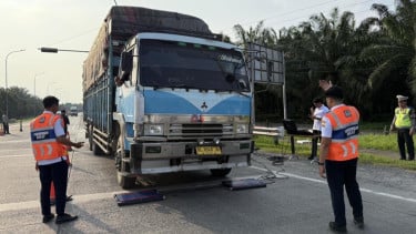 Cegah Bahaya ODOL, 12 Kendaraan Terjaring di Gerbang Tol Binjai