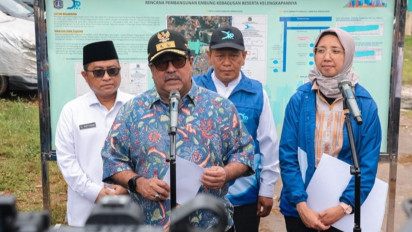 Rano Karno Pantau Proyek Waduk Kebagusan, Jakarta Selatan Dibentengi Infrastruktur Antibanjir Senilai Rp62 Miliar