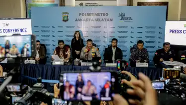 Polisi gelar konferensi pers kasus kematian selebgram Lula Lahfah di Polres Jakarta Selatan, Jumat