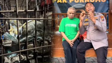 Kisah Mbah Kirno ODGJ di Ponorogo, Dipasung Jeruji Besi 20 Tahun Gegara Ilmu Rawarontek Kini Dijemput Ipda Purnomo