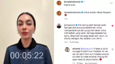 komentar Jerry Aurum di instagram Denada